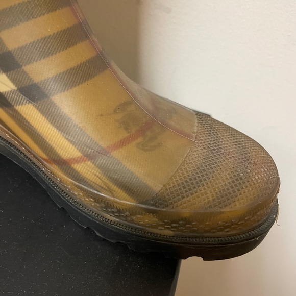 BURBERRY Haymarket Rain Boots Plaid Check Pattern - Picture 3 of 8
